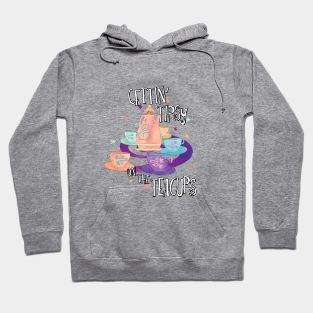 Gettin' Tipsy on the Teacups Hoodie by Perpetual Brunch